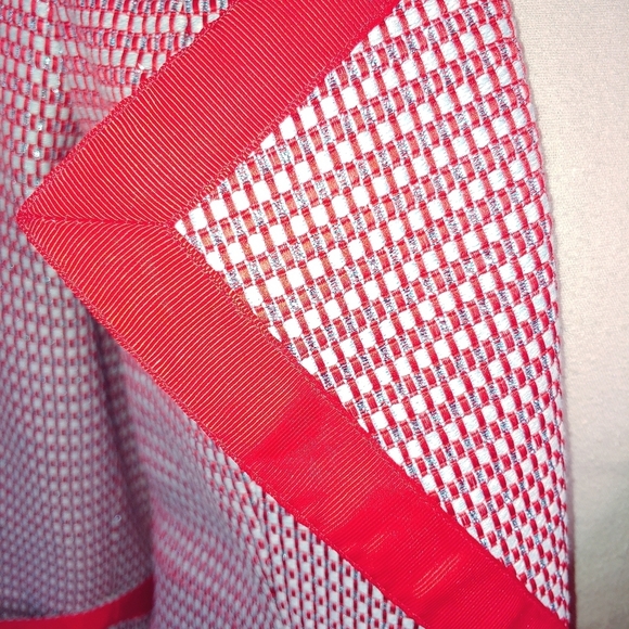 Doncaster Red Glitter Office Siren Tweed Jacket ..size 8 - Picture 5 of 11